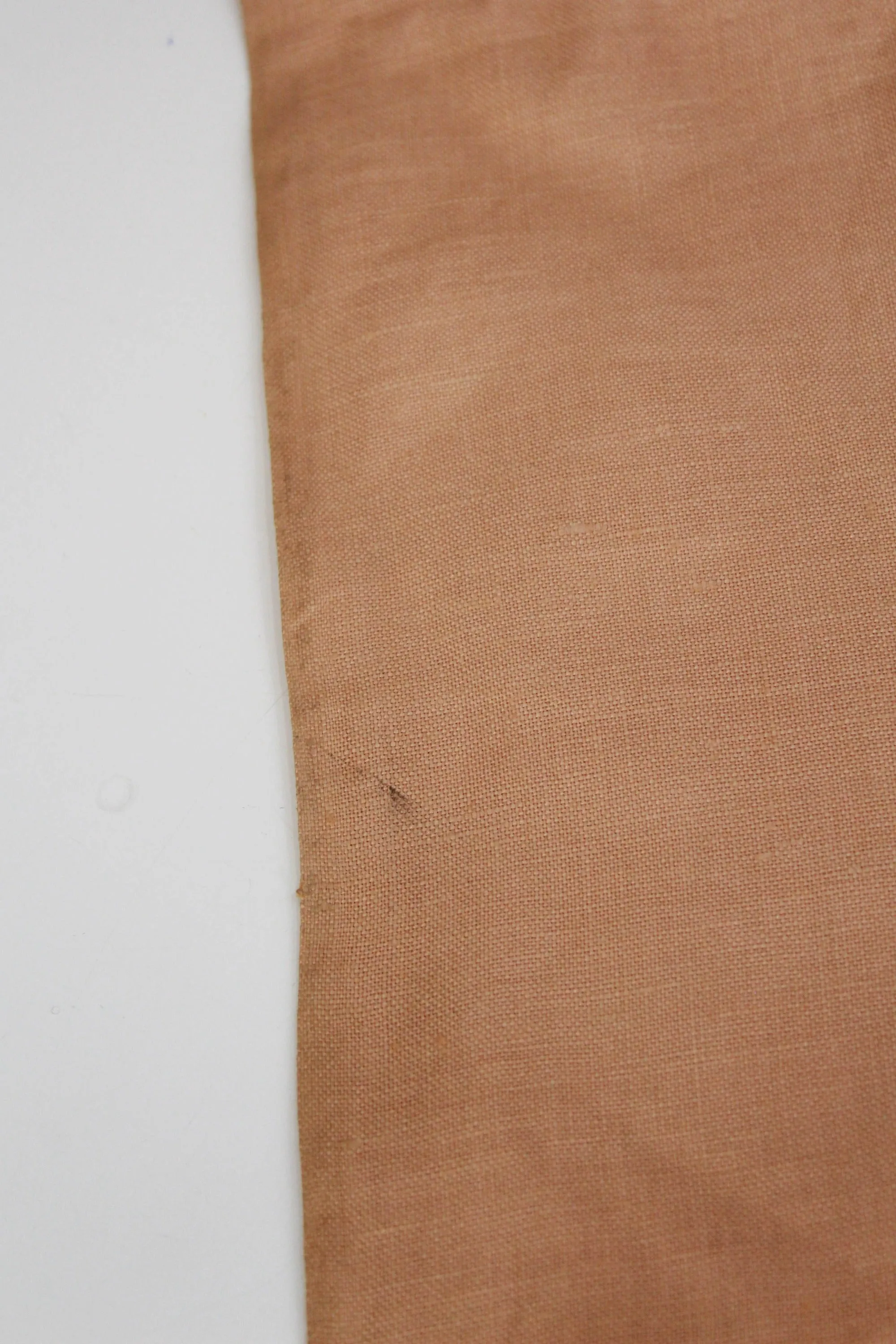 1950s Peach Pink Linen Fabric, 3 Yards Long x 2.2 Yards Wide