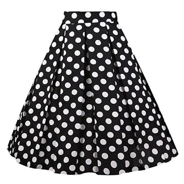 2021 Sunflower Women Short Pleated Skirts Cotton High Waist Lemon Floral Polka Dot Printed HepburnY2K JK School Casual Skater