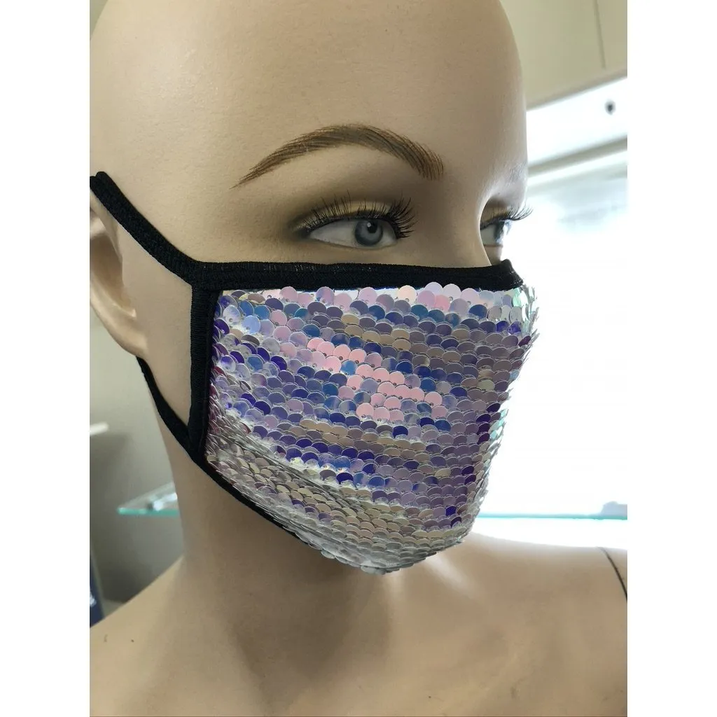 AB(Aurora Borealis) Sequins Face Mask