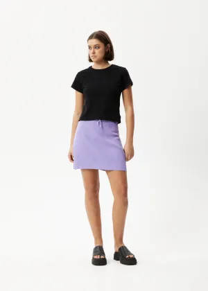 AFENDS Womens Lula - Knit Mini Skirt - Plum