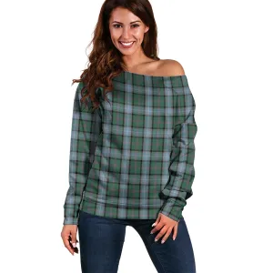 Alexander of Menstry Hunting Tartan Off Shoulder Women Sweater