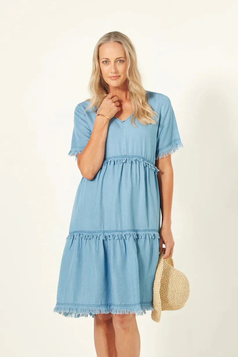 Beatrice Dress - Chambray