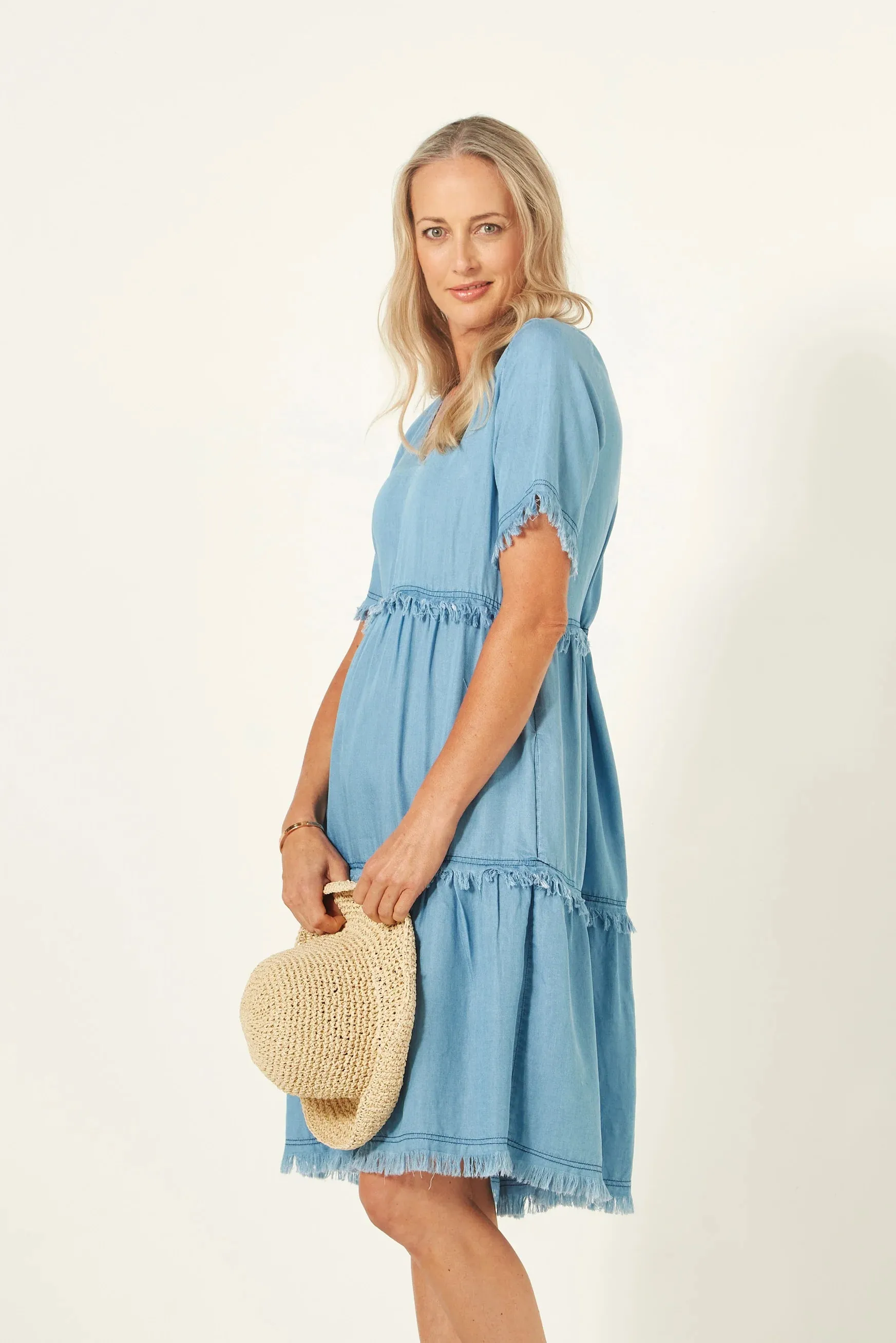 Beatrice Dress - Chambray