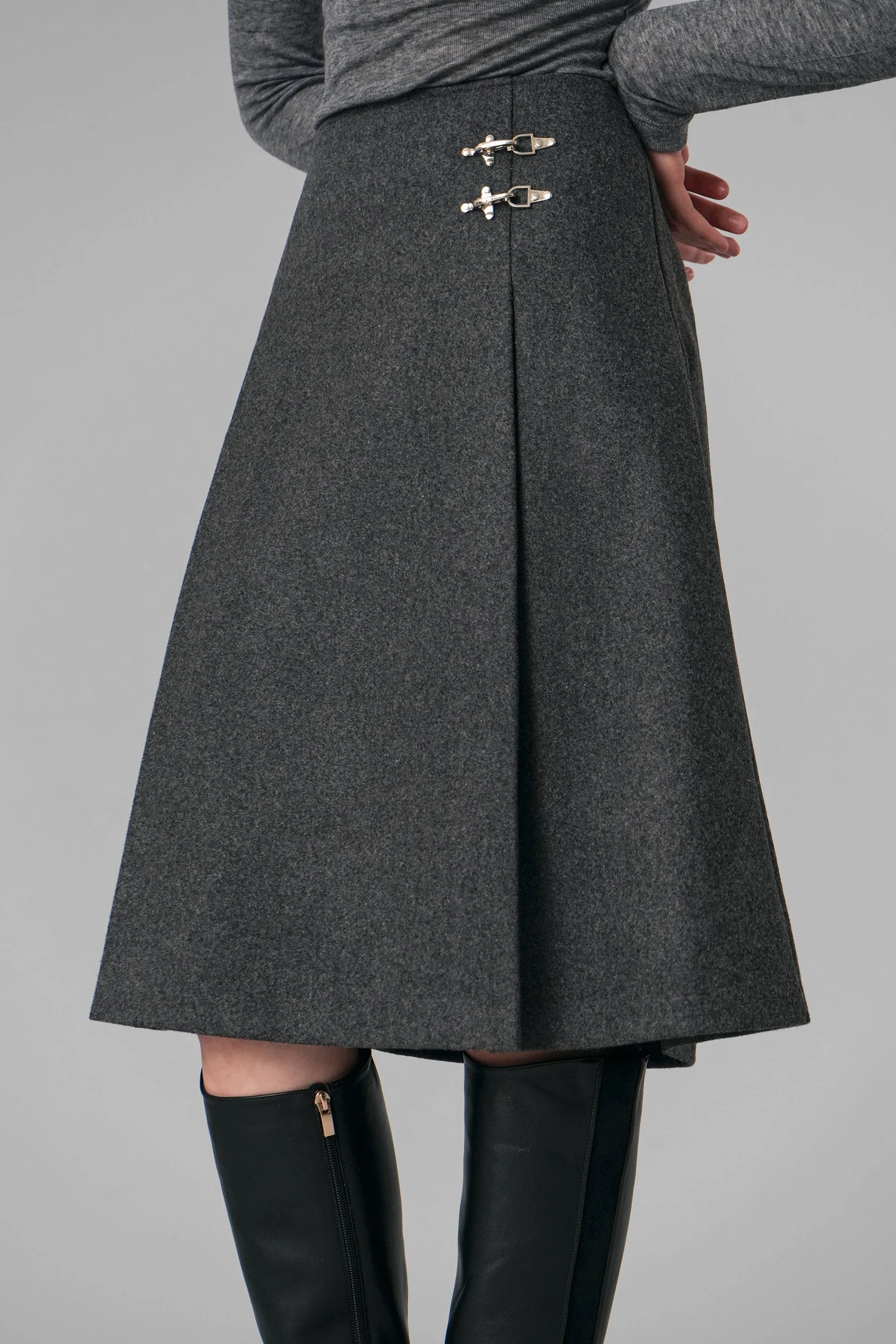 Bella Buckle Midi Skirt