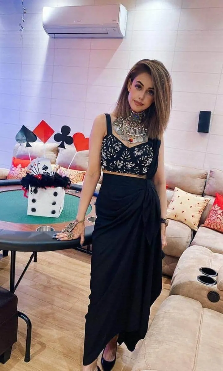 Black Drape Skirt - Top Not Included