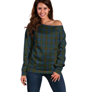 Buchanan Hunting Tartan Off Shoulder Women Sweater