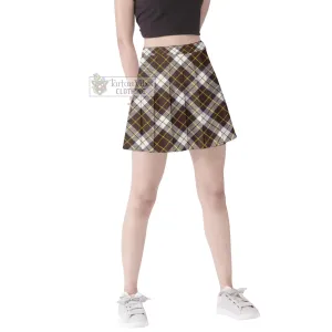 Burns Battalion Weathered Tartan Women's Plated Mini Skirt