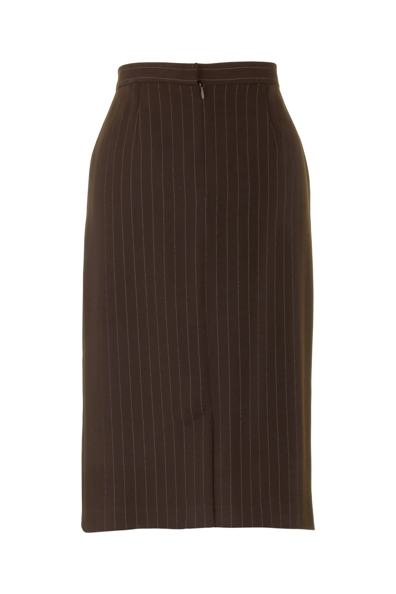 Busy Clothing Womens Brown Stripe Pencil Skirt