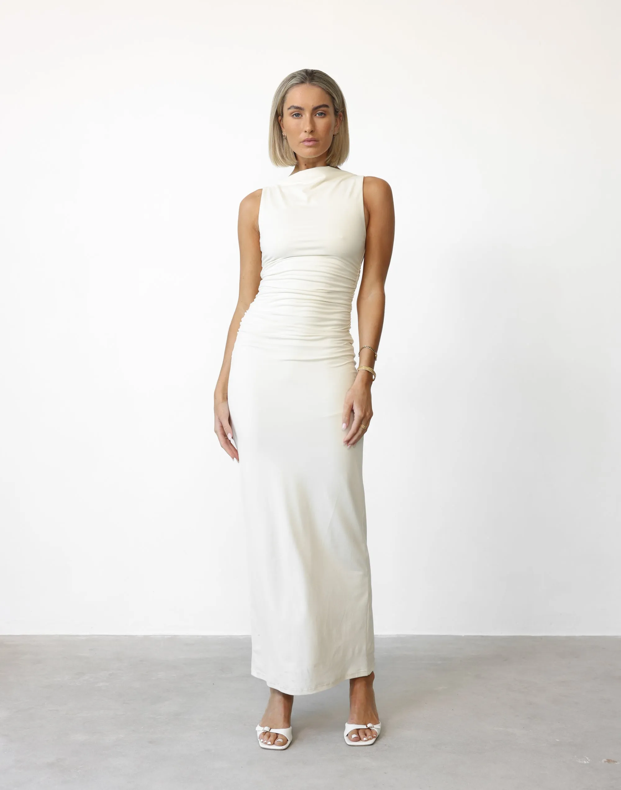 Caprice Maxi Dress (Oat)