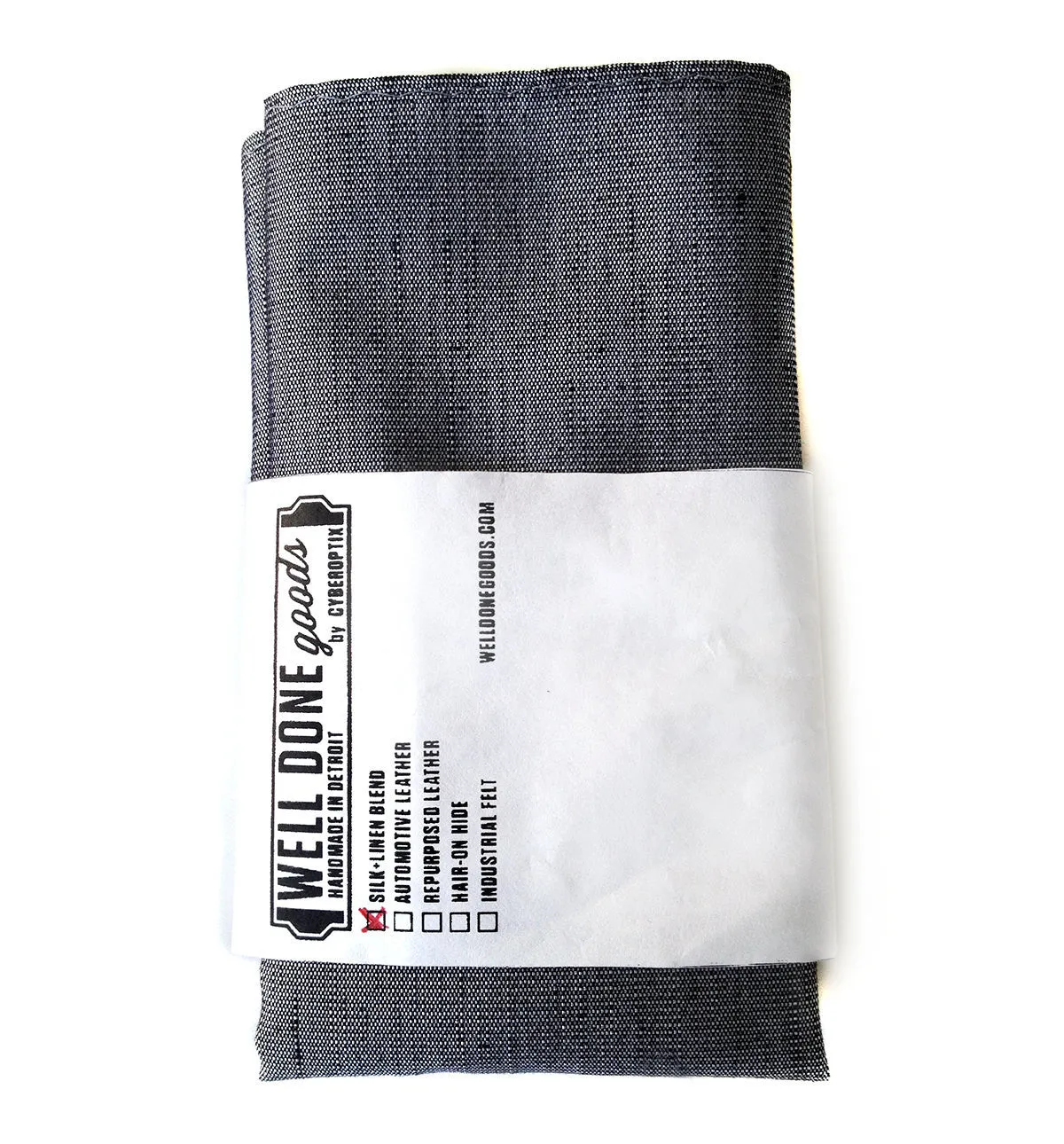 Charcoal Linen Pocket Square, Dark Grey Zug Island