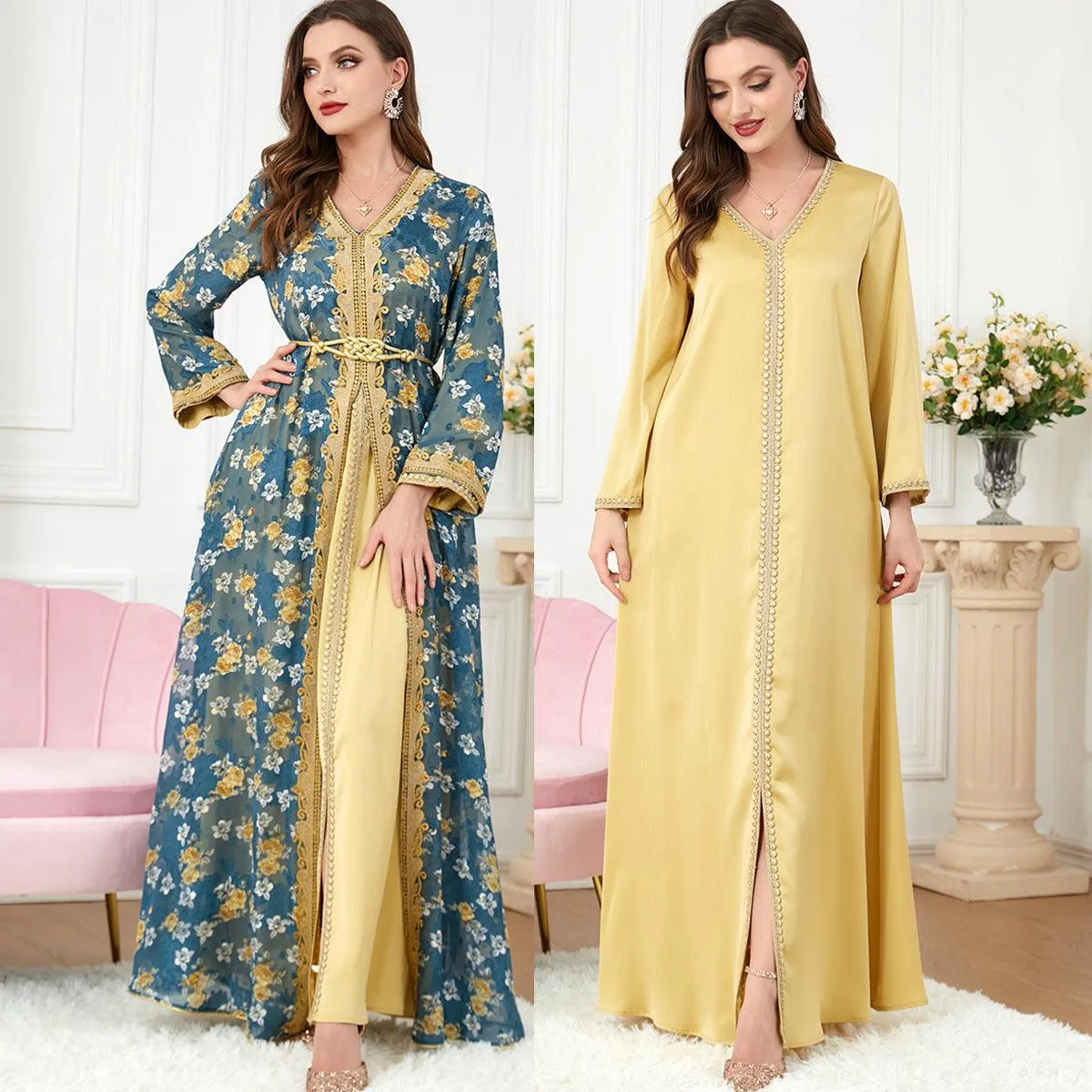 Chic Women's Islamic Fashion Robe Set