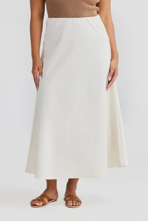 Core Linen Slip Skirt - Natural