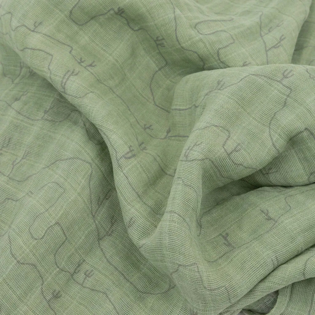 Cotton Swaddle, Cactus Lines