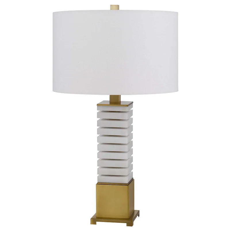 Cranbourne 3 Way Metal & Marble Table Lamp