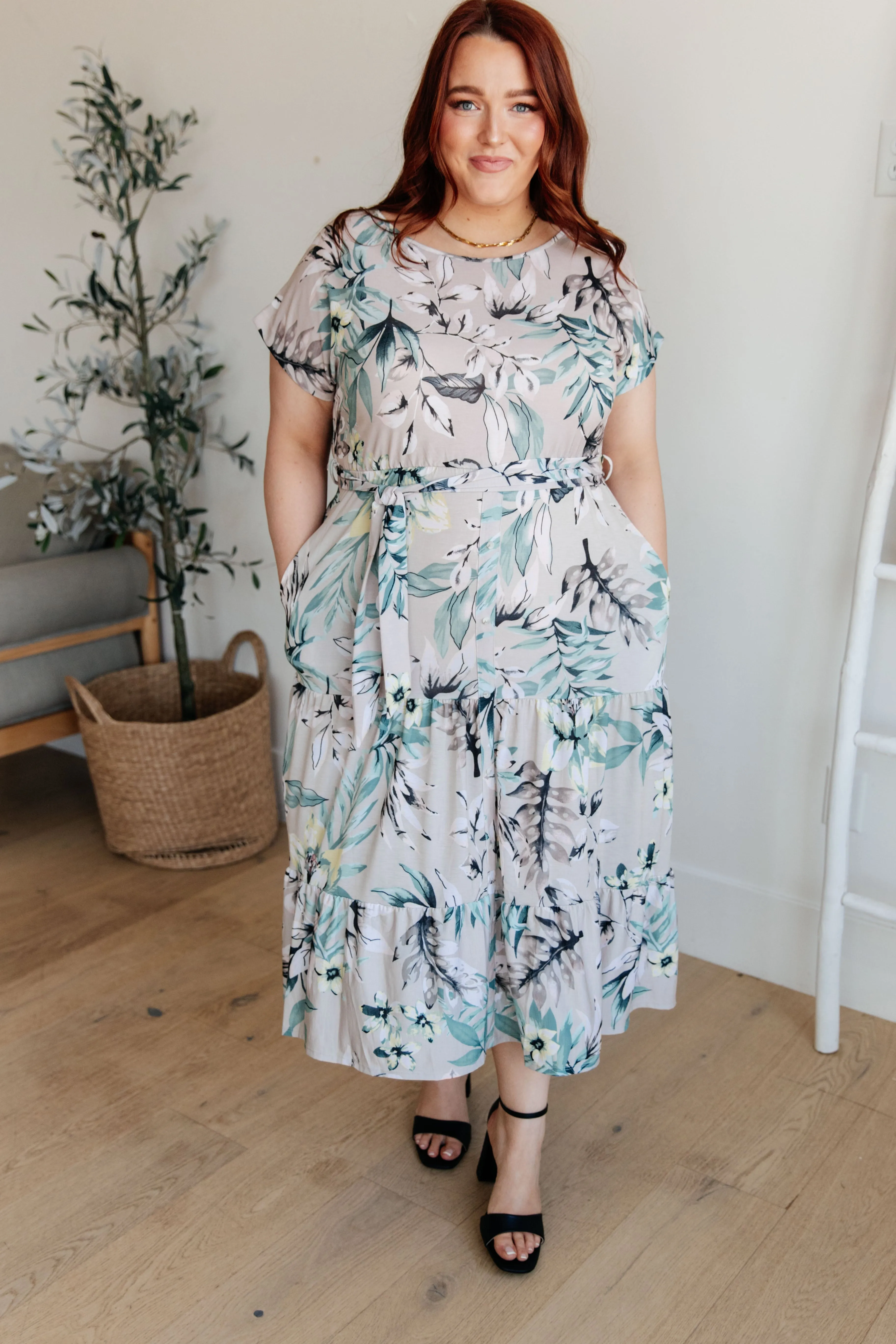 Dashing Dolman Sleeve Floral Dress