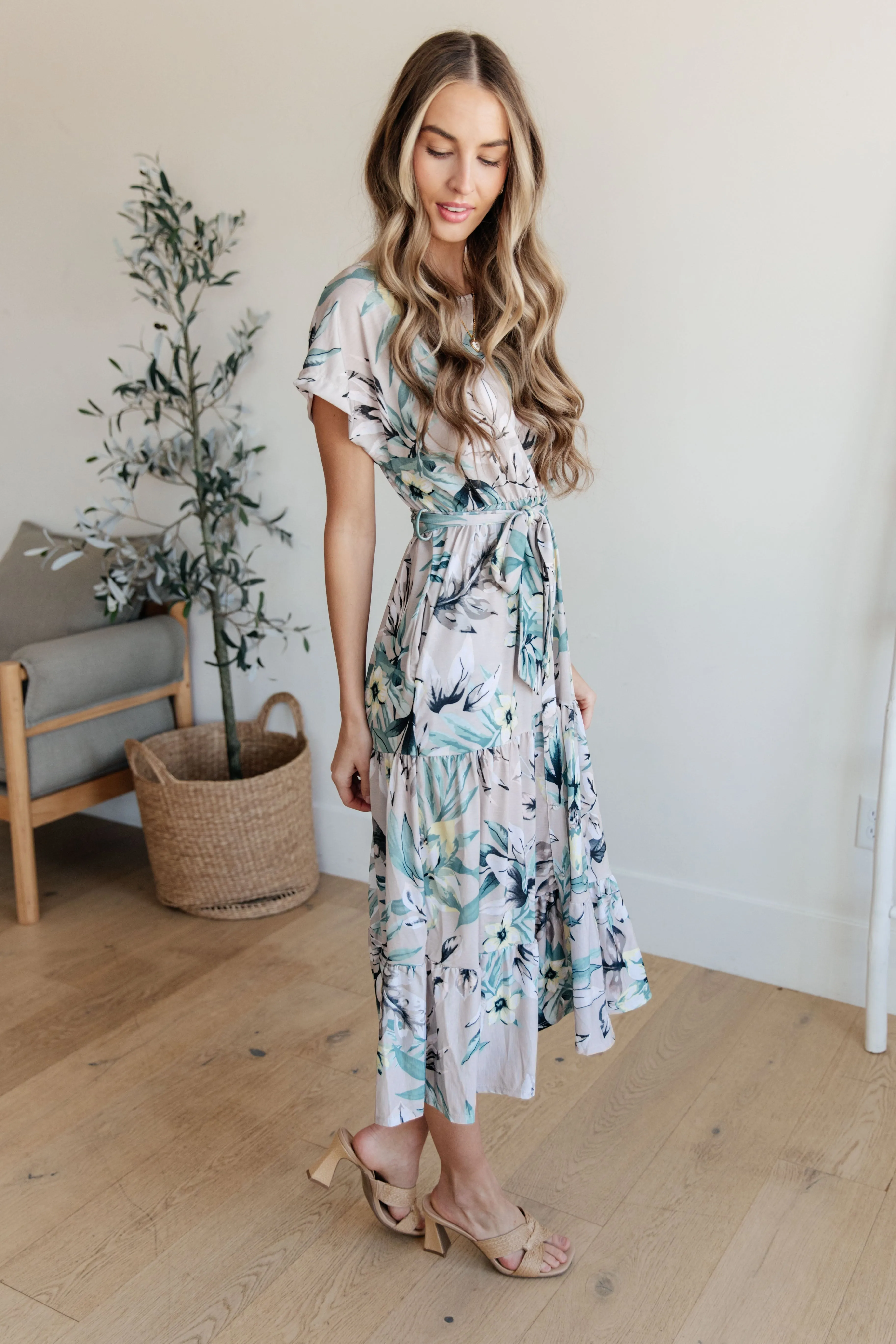 Dashing Dolman Sleeve Floral Dress