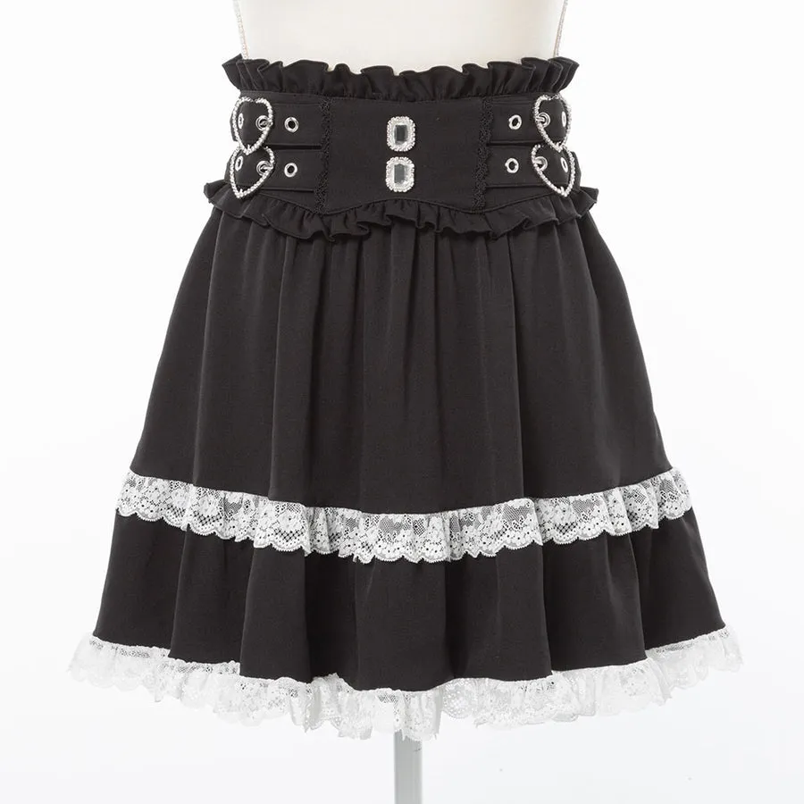 Dear My Love jirai kei tiered heart skirt