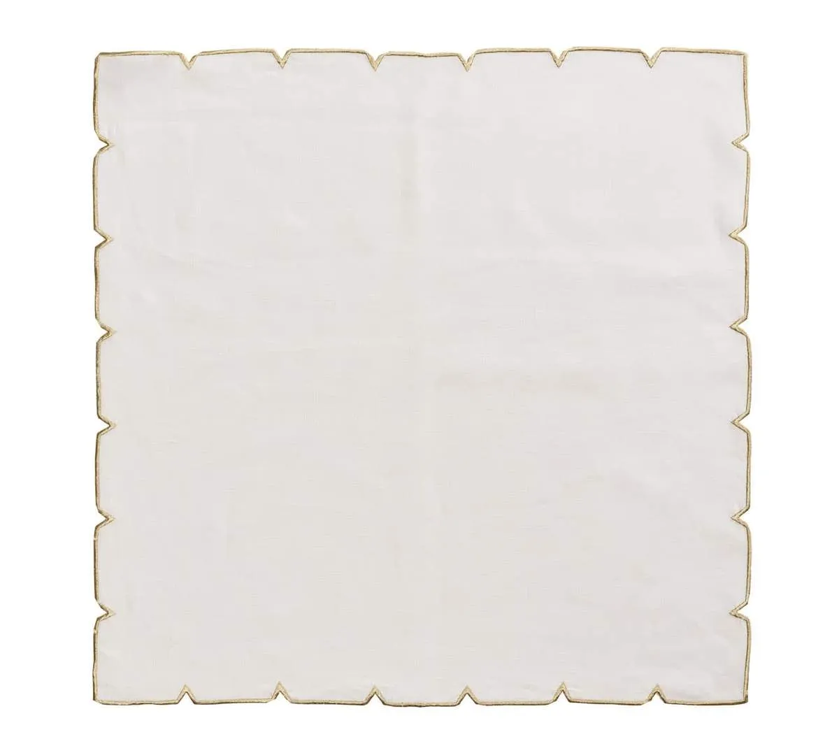 Divot Napkin in White & Gold