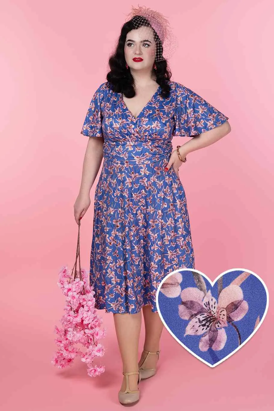 Donna Blue Orchid Tea Dress