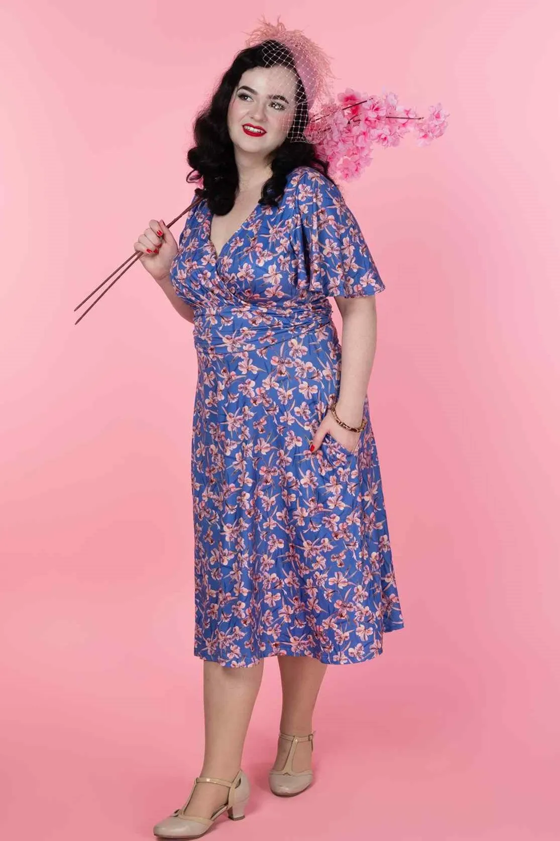 Donna Blue Orchid Tea Dress