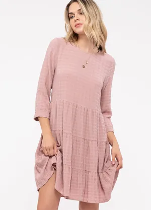 Dusty Pink Textured Dress