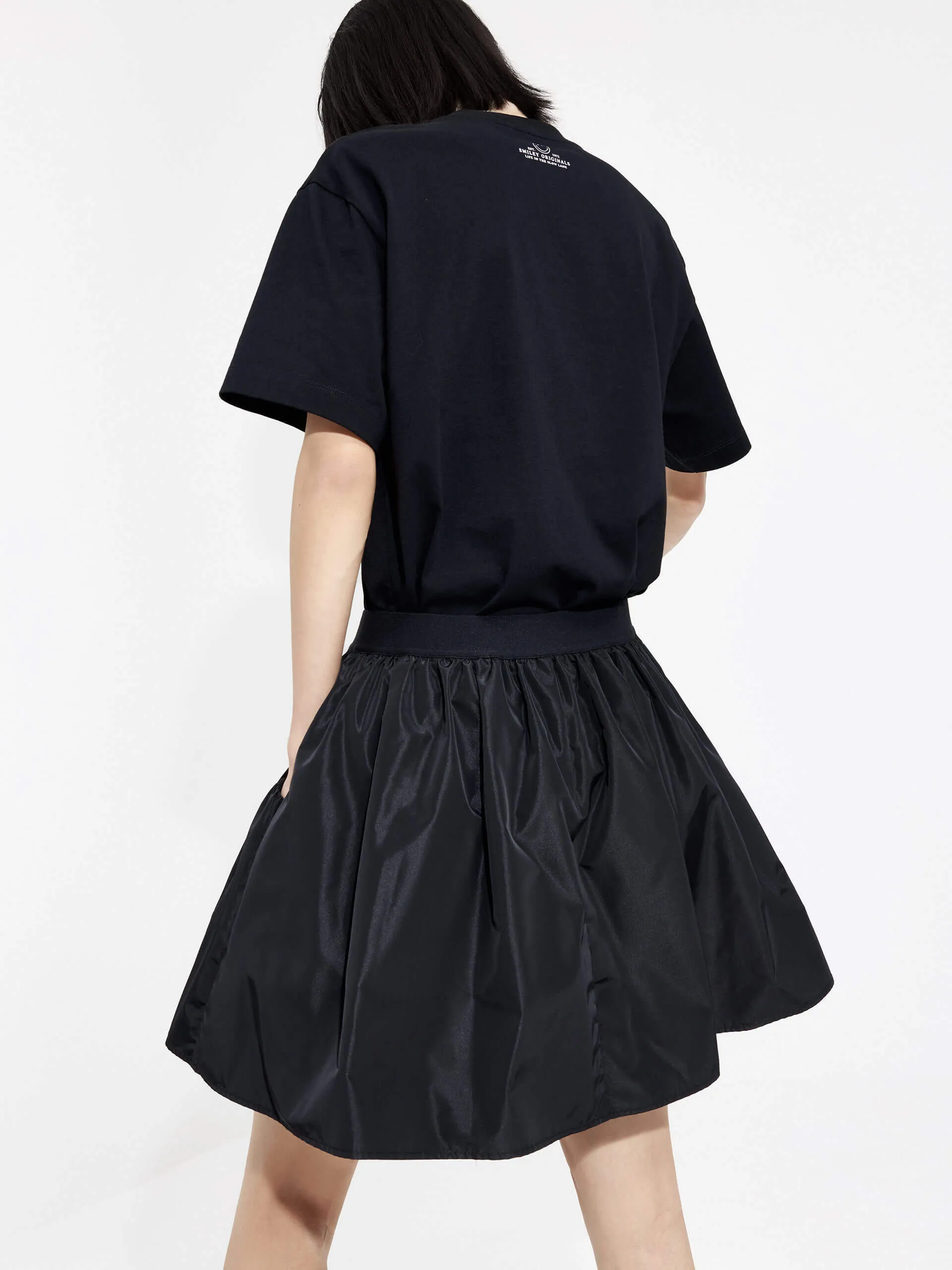 Elastic Waist Pleated Skirt