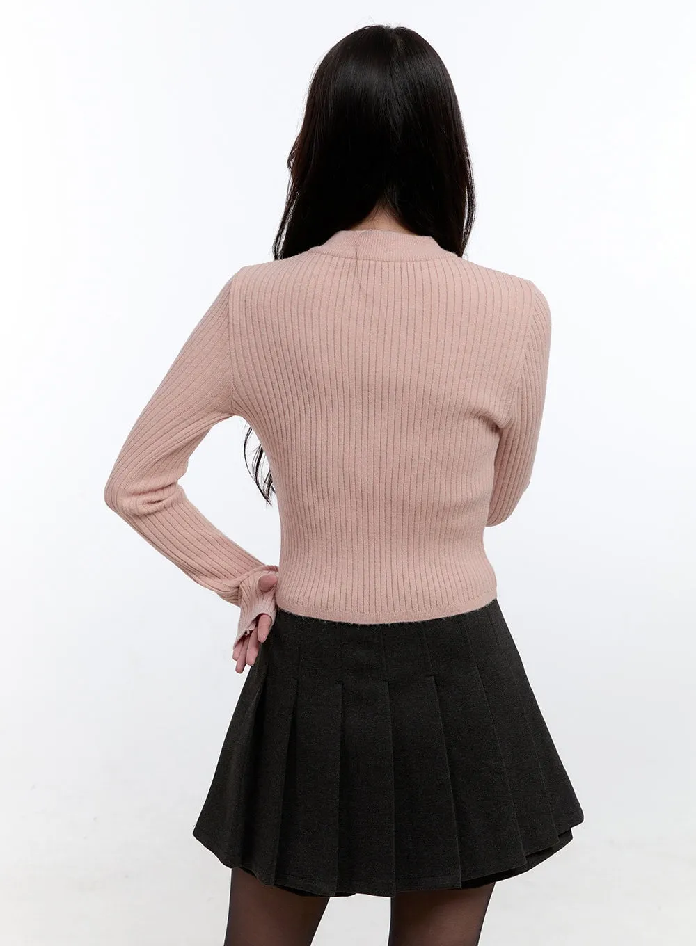 Elegant Knit Ribbed Cardigan ON418