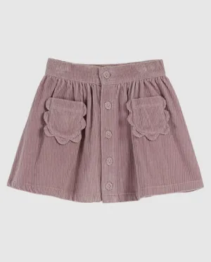 Emile et Ida 24AW Velvet Skirt Purple Flowers Pocket