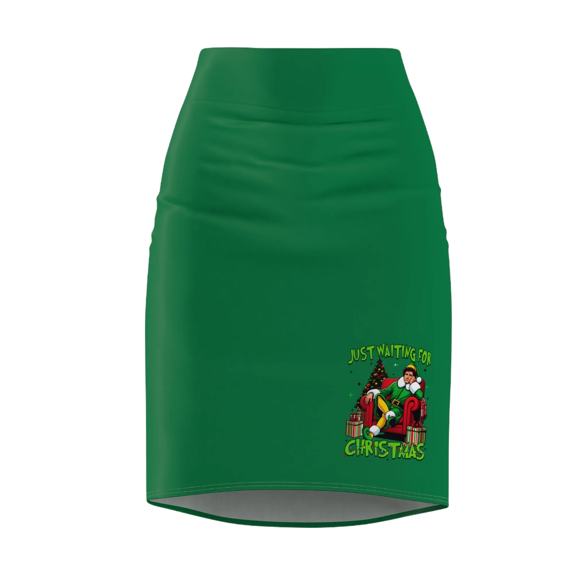 Festive Green Pencil Skirt - "Just Waiting for Christmas"