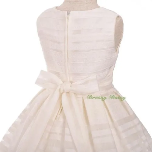 FG334 Embroidery Jacquard Dress Flower Girl Wedding Occasion Birthday Size 4-11