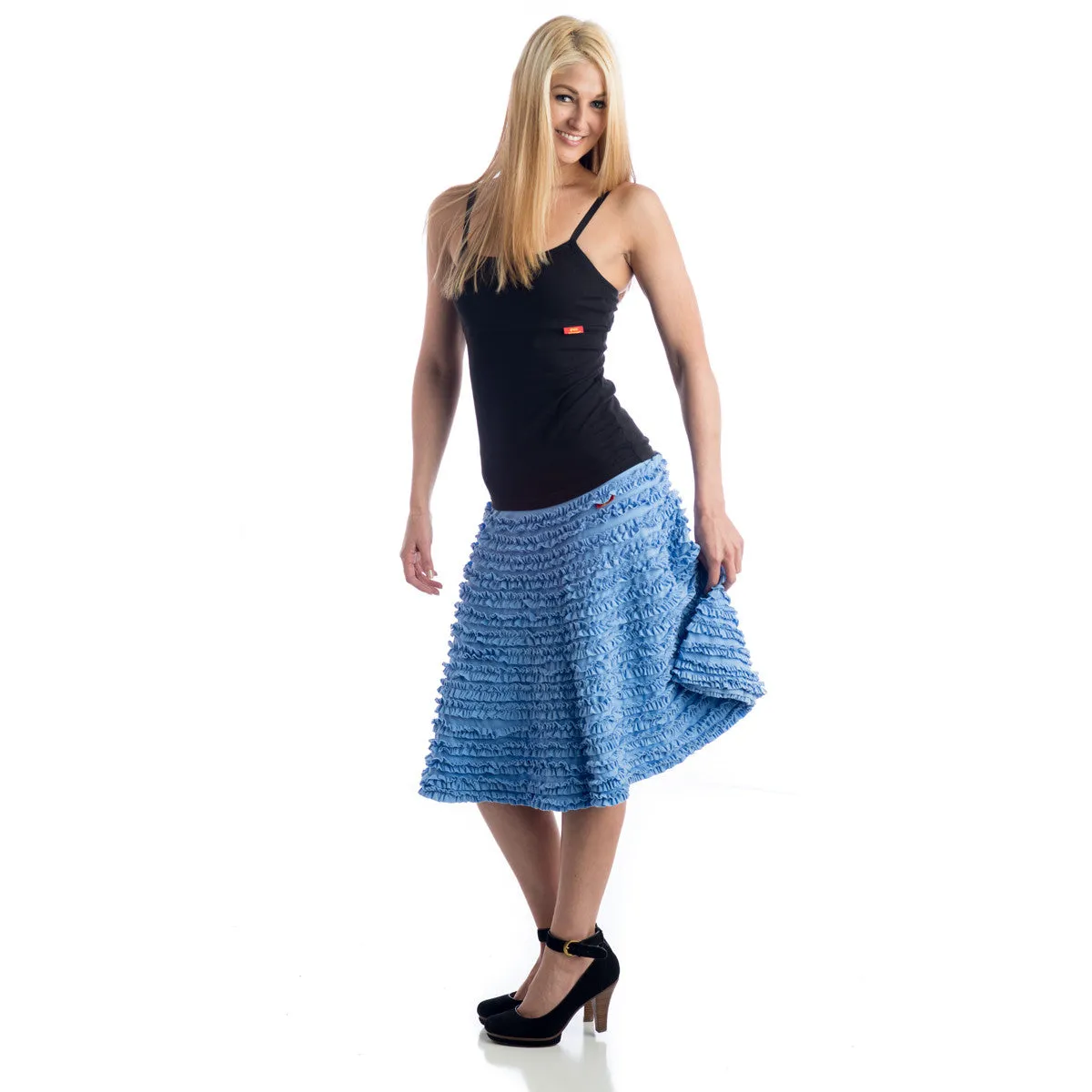 Grace Ruffled Skirt cornflower