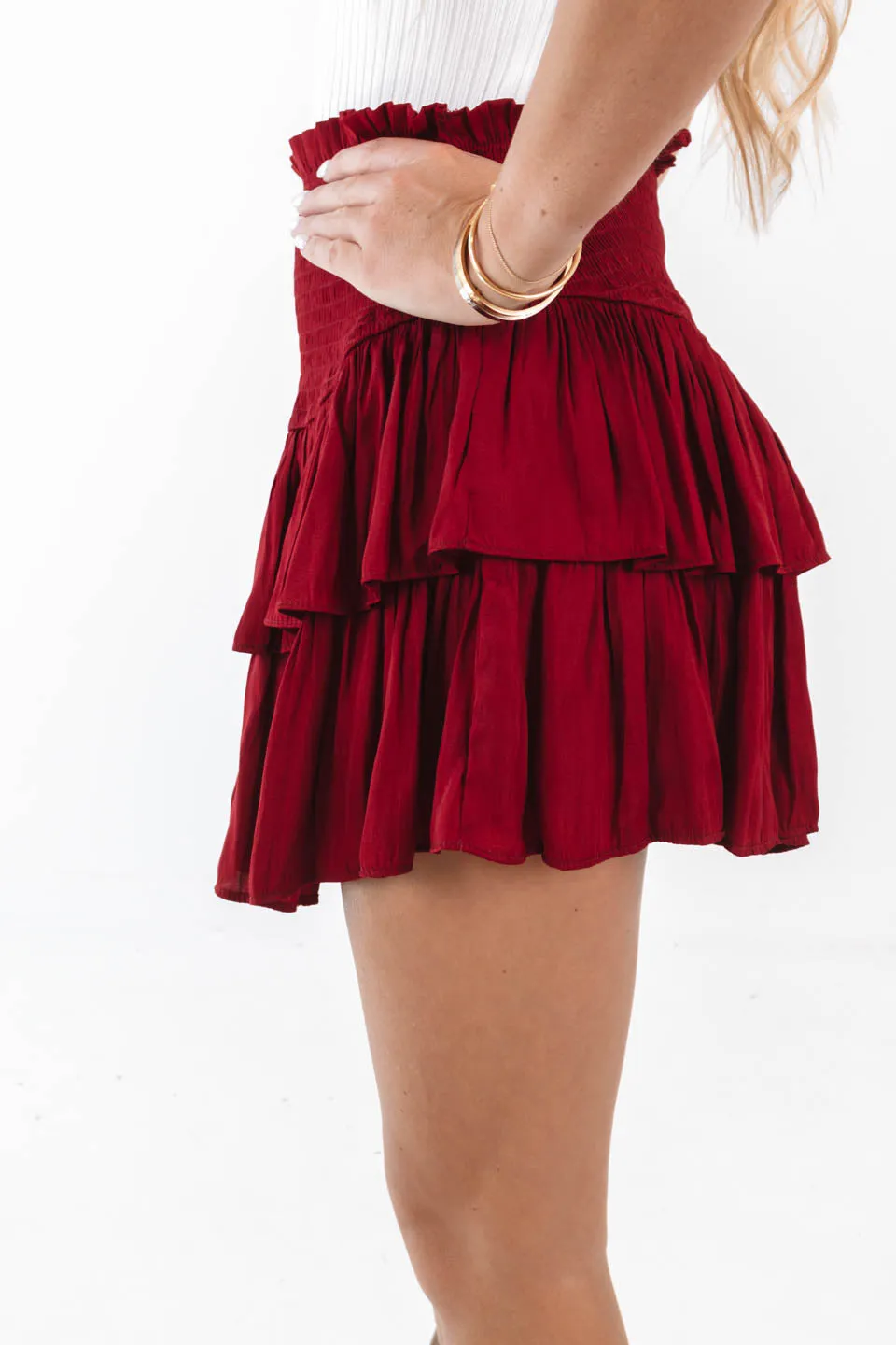 Headed For Happy Hour Skort - Crimson