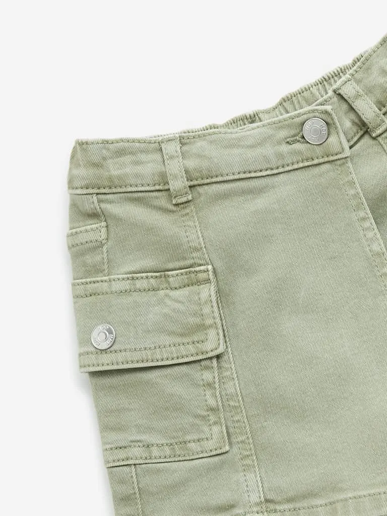 HOP Kids Sage Mid-Rise Denim Skort