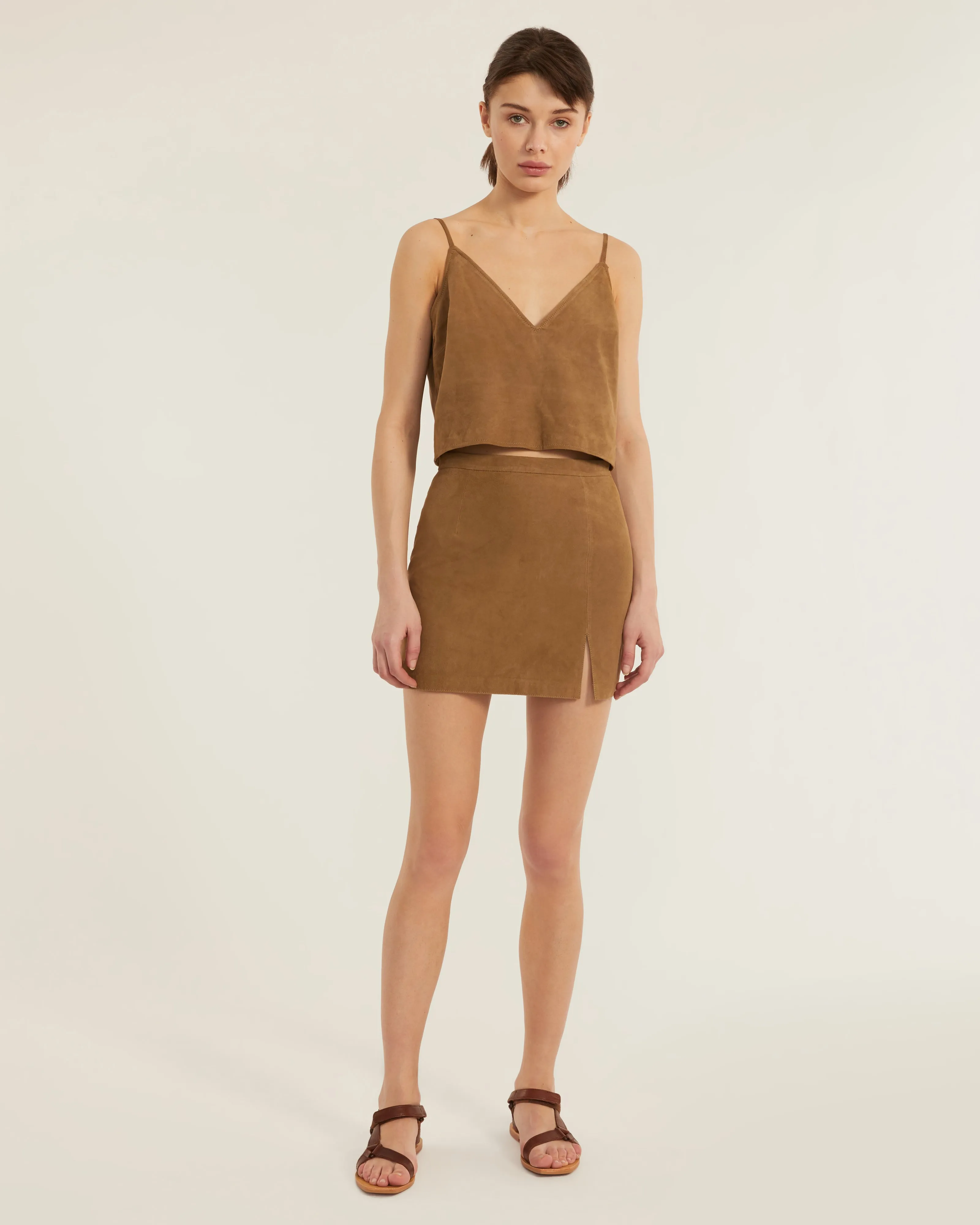 Kami Suede Slip Mini Skirt