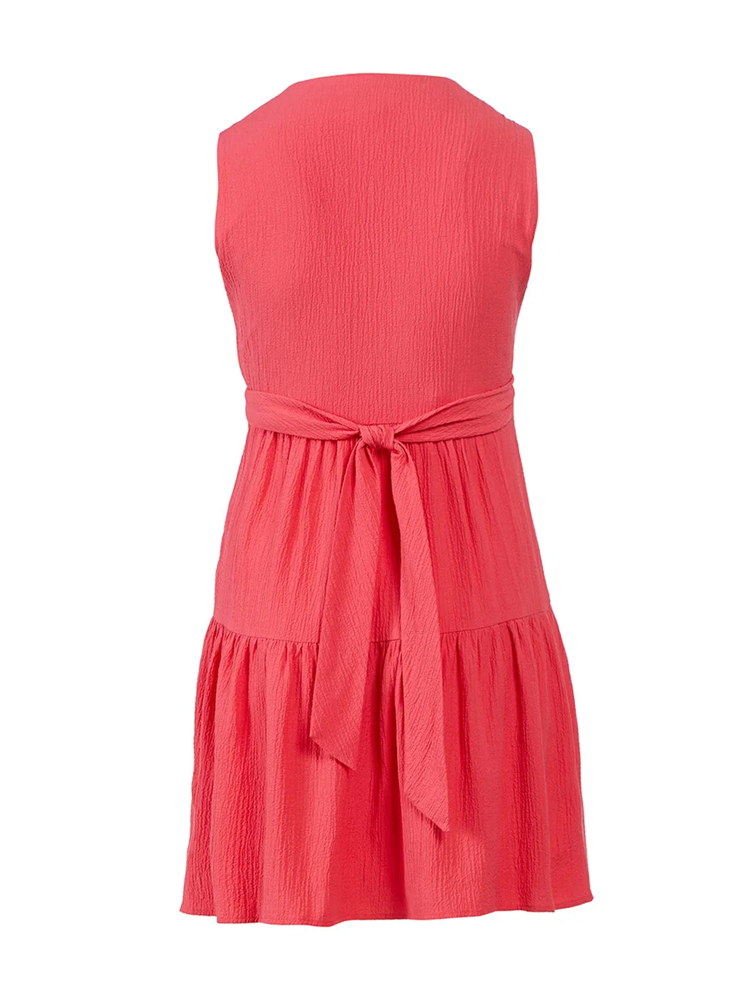 Knot Detail Watermelon Pink Dress