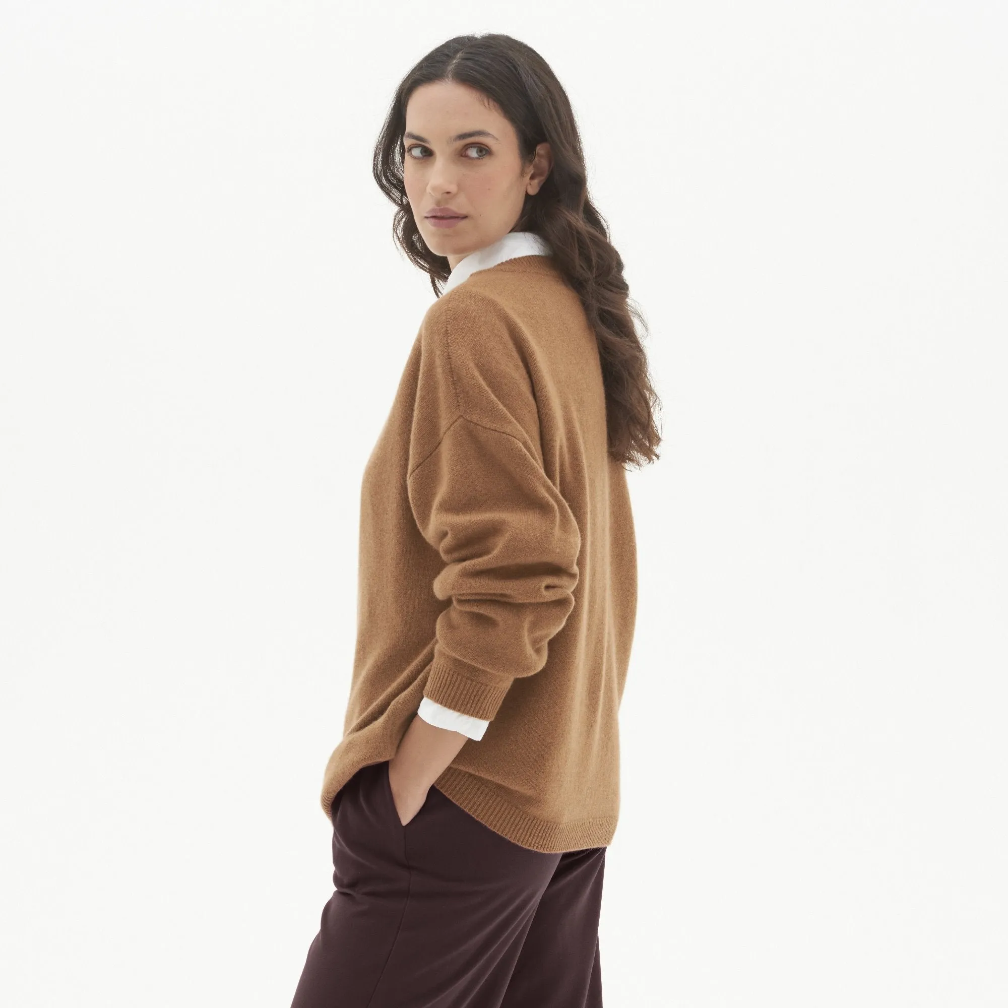 Lofty Oversized Crew Neck Cashmere Sweater - Made to Order