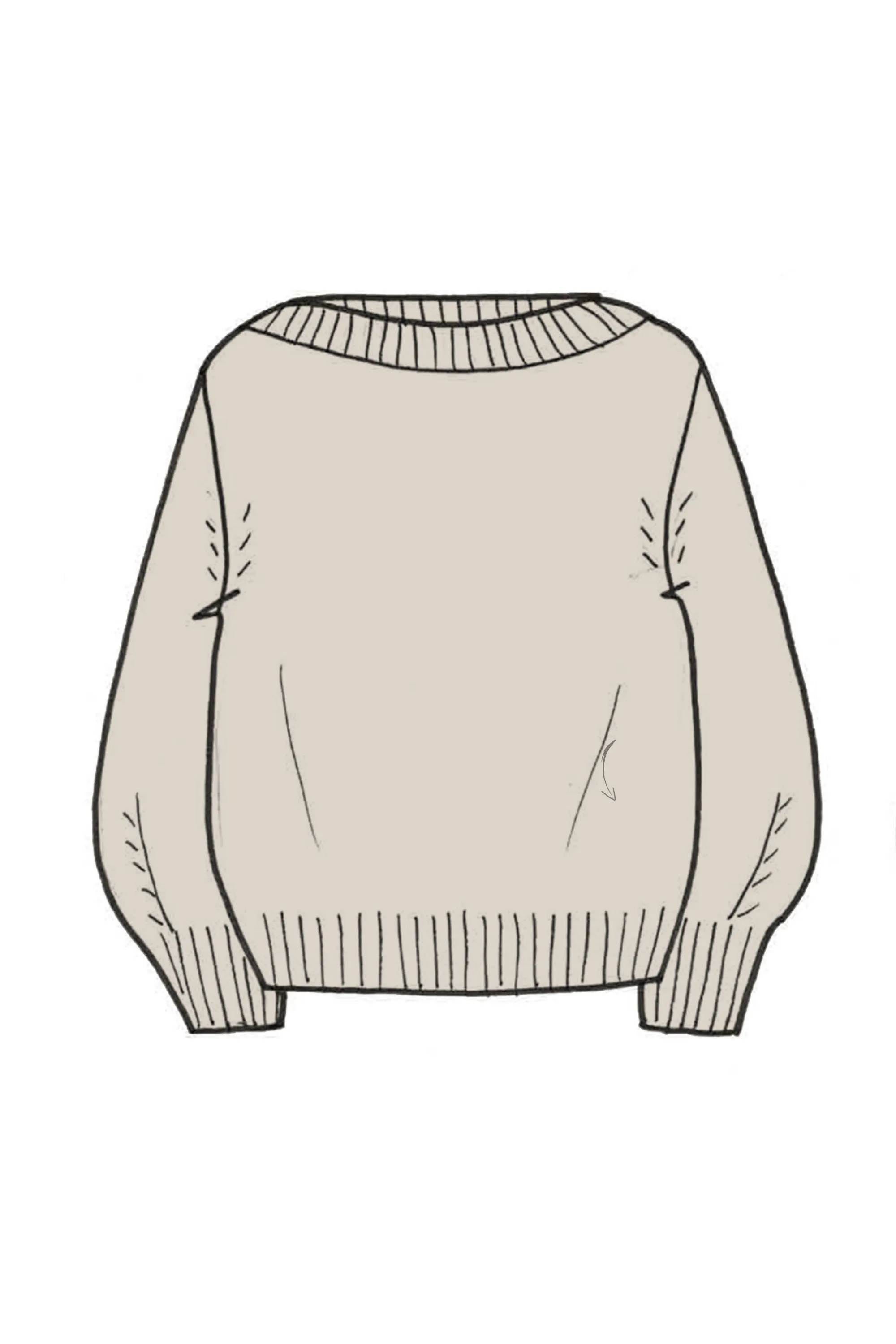 Lofty Oversized Crew Neck Cashmere Sweater - Made to Order