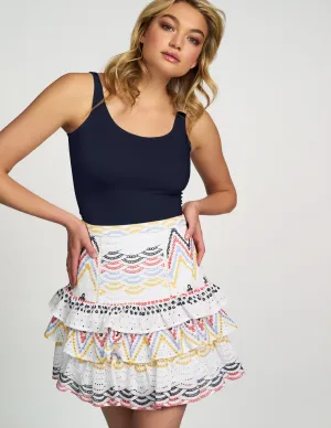 Lou Skirt in Multi Eyelet