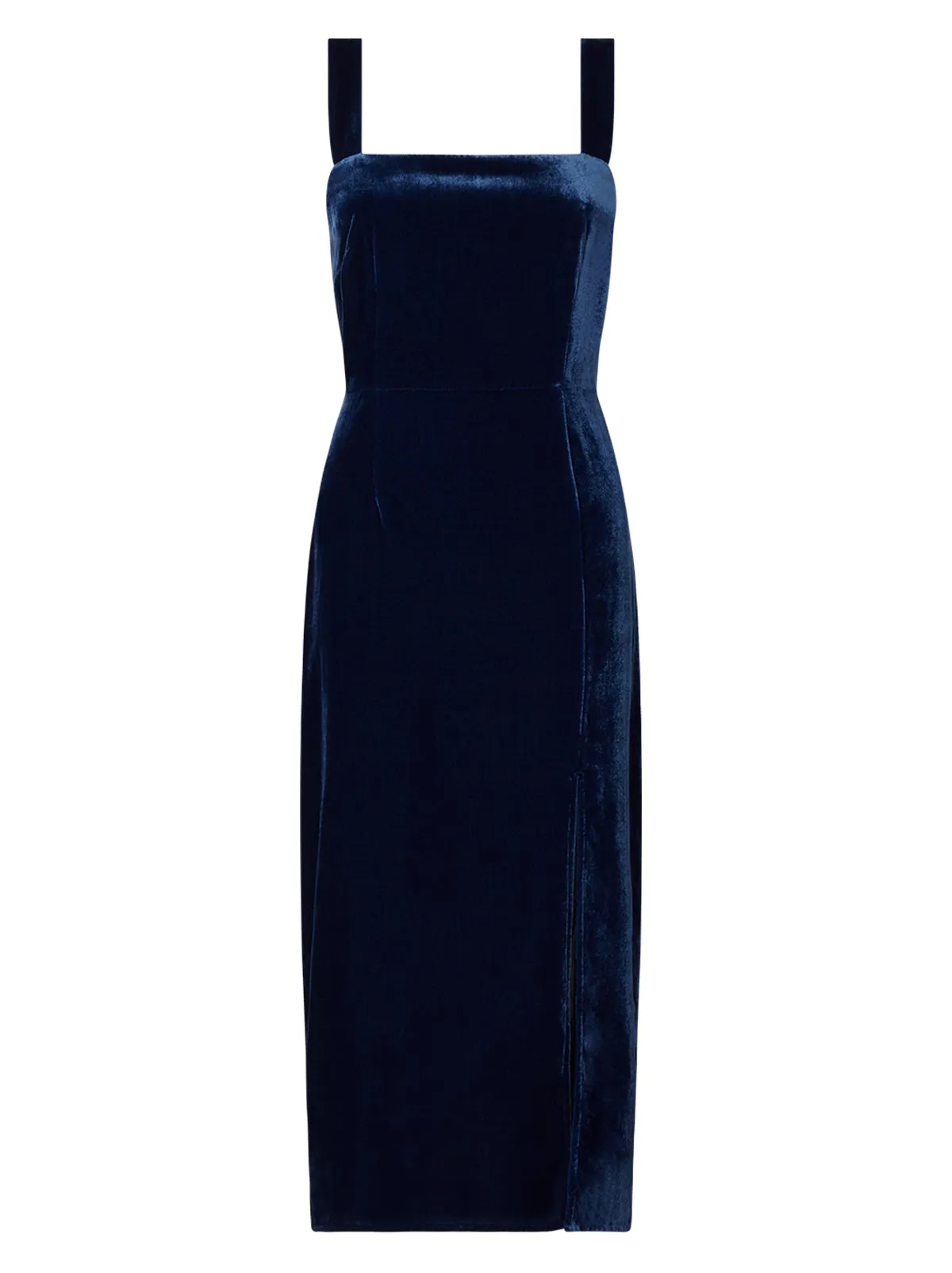 Mara Navy Velvet Midi Dress