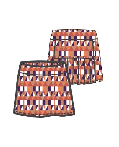 Marisa Pleated Skort - Geometric