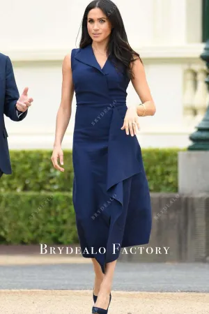 Meghan Markle Navy Blue Dress Royal Tour Australia 2018