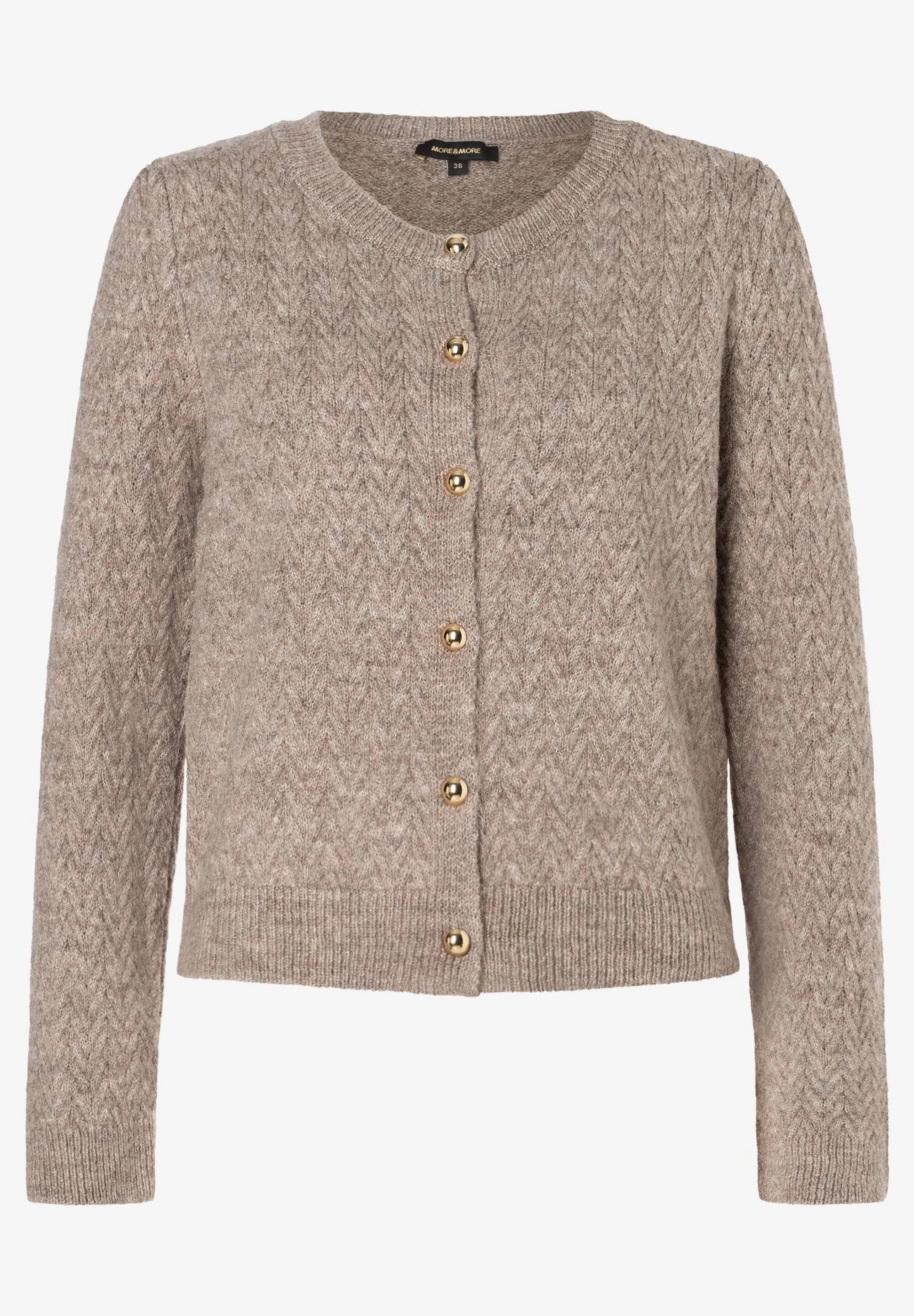 More & More Knit Cardigan Taupe