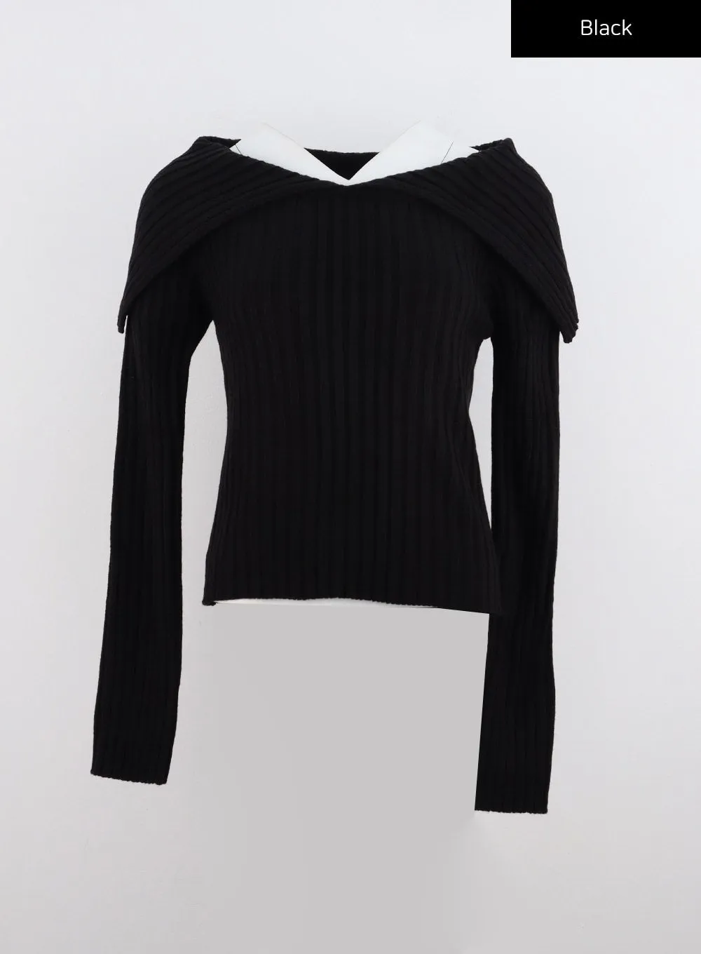 Off-Shoulder Knit Sweater IO320