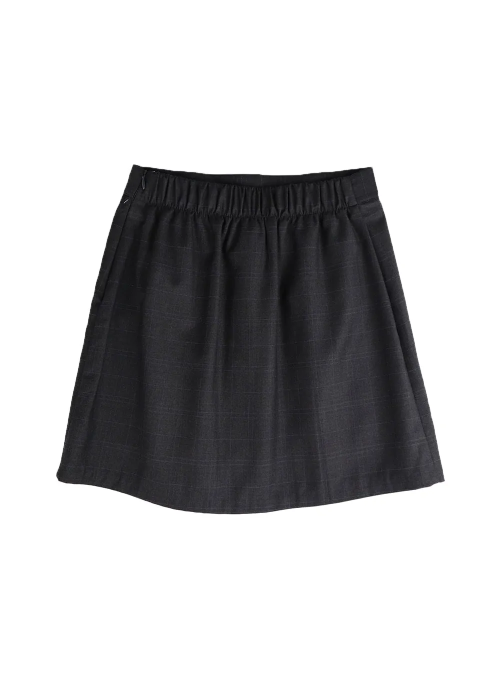 Pleated Checkered Mini Skirt IM406