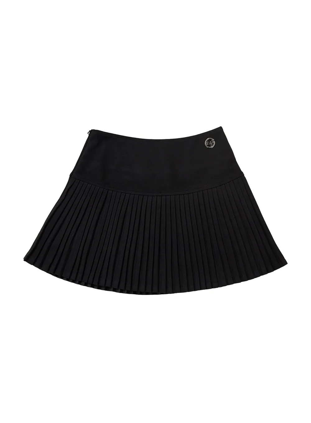 Pleated Solid Mini Skirt CN425