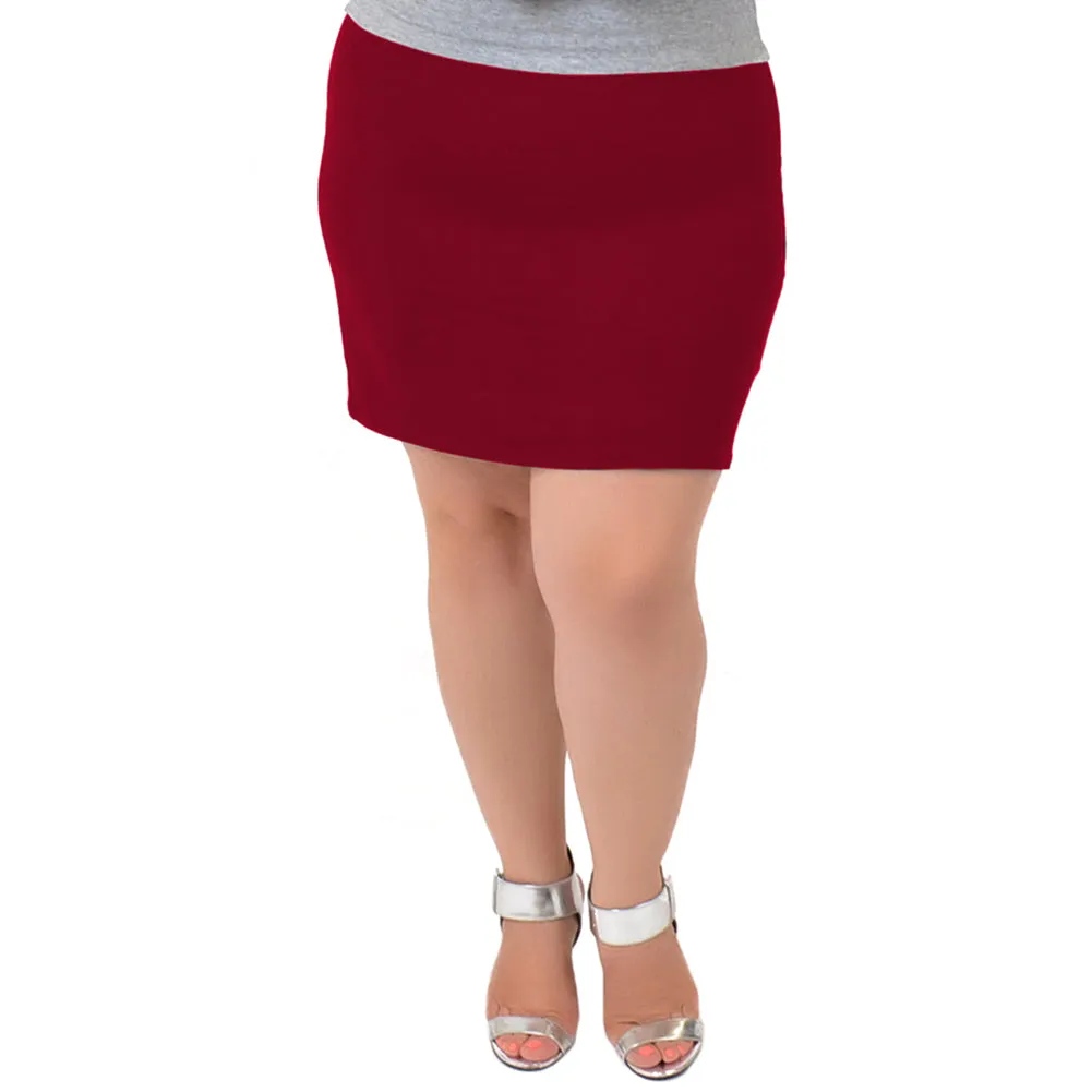 Plus Size Mini Skirt