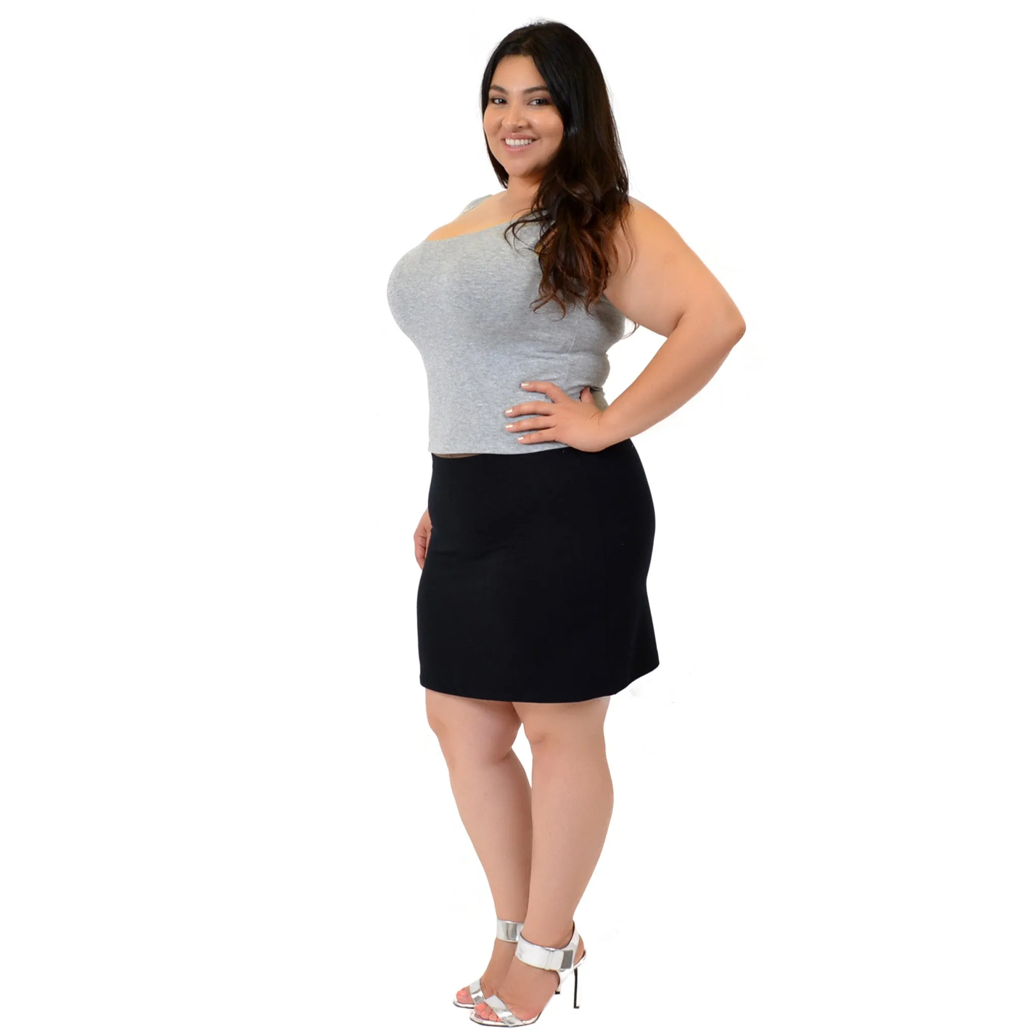 Plus Size Mini Skirt