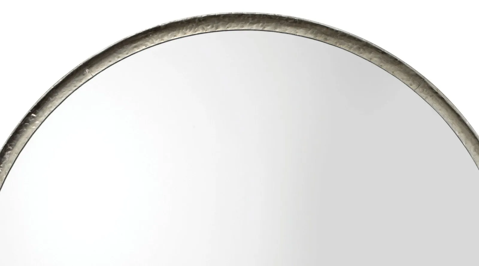 Refined Round Mirror Silver Leaf