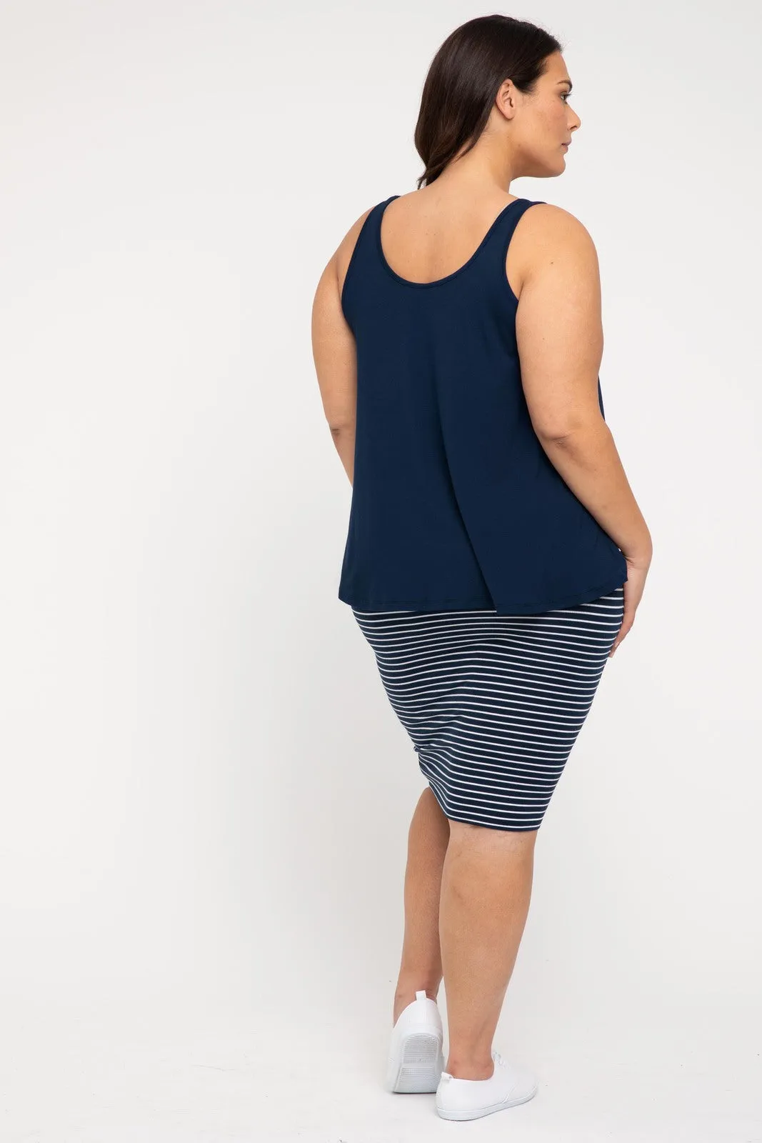 Relaxed Bamboo Singlet - Navy