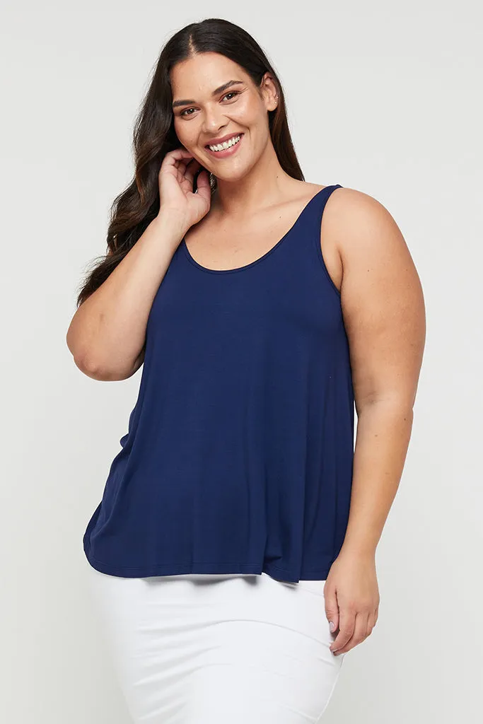 Relaxed Bamboo Singlet - Navy